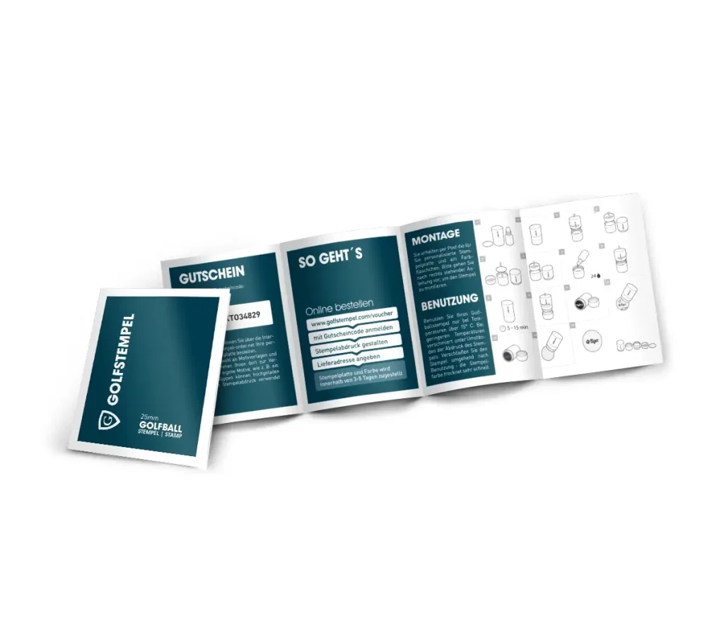 Golfstempel-Geschenkgutschein, Mockup