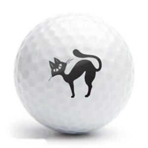 Schwarze Katze - Golfballstempel AG 25 mit fertigem Motiv